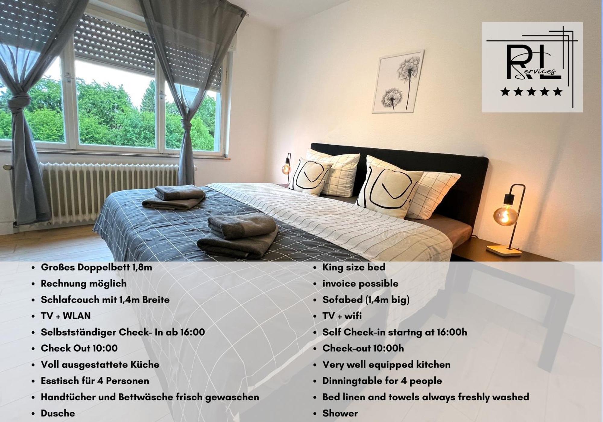 门兴格拉德巴赫One Bed And One Sofa Bed, Self Check In, Invoice公寓 外观 照片